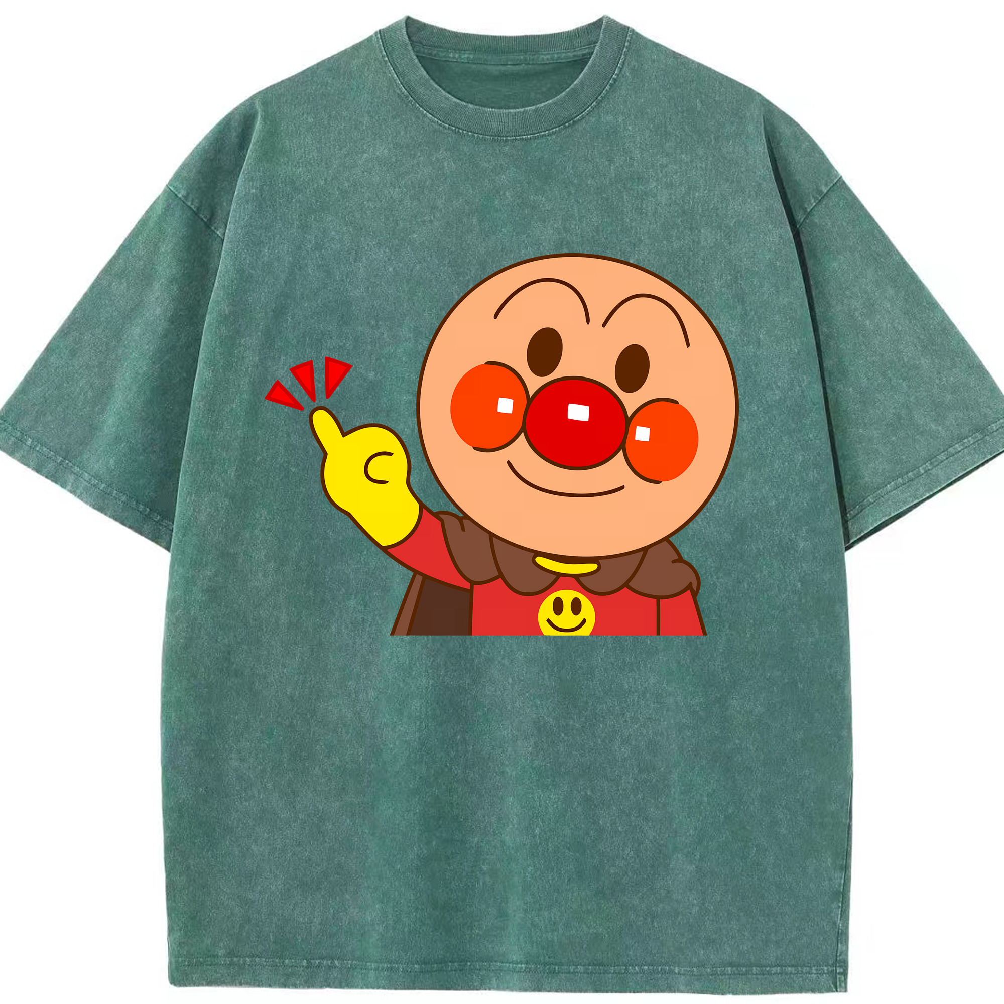 （画像用） アンパンマン Anpanman 綿100% ヴィンテージ風 半袖Tシャツ（フロントプリント）